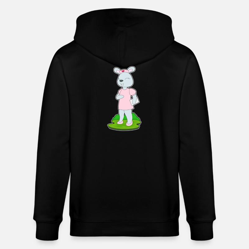 Infirmière lapin - Veste à capuche bio CULTIVATOR Stanley/Stella Unisexe - noir