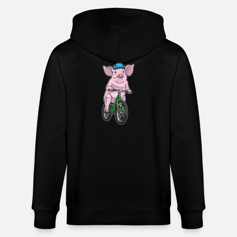 Vélo cochon - Veste à capuche bio CULTIVATOR Stanley/Stella Unisexe - noir
