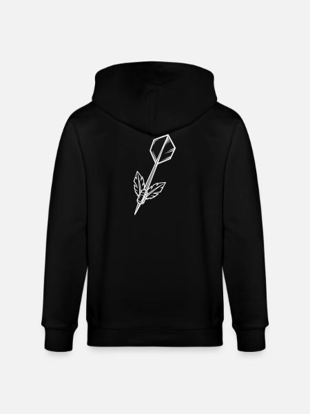 Dartpfeil mit Flügel - Stanley/Stella Unisex Bio-Kapuzenjacke CULTIVATOR  - Schwarz