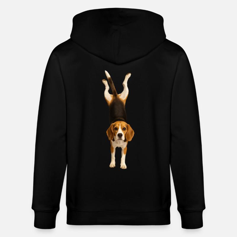 Beagle - Stanley/Stella Unisex Bio-Kapuzenjacke CULTIVATOR  - Schwarz