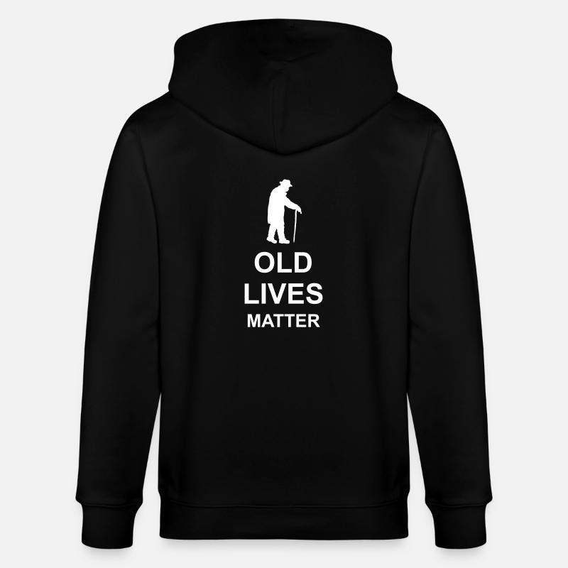 Citation Old Lives Matter - Veste à capuche bio CULTIVATOR Stanley/Stella Unisexe - noir