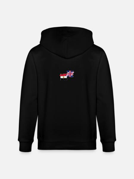 Egypt UK Flag British Egyptian - Stanley/Stella CULTIVATOR Unisex Organic Hooded Jacket - black