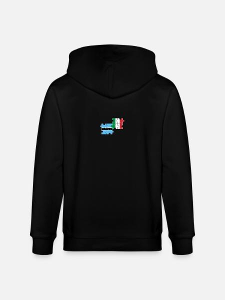 Botswana Italie Drapeau Italien Botswana - Veste à capuche bio CULTIVATOR Stanley/Stella Unisexe - noir