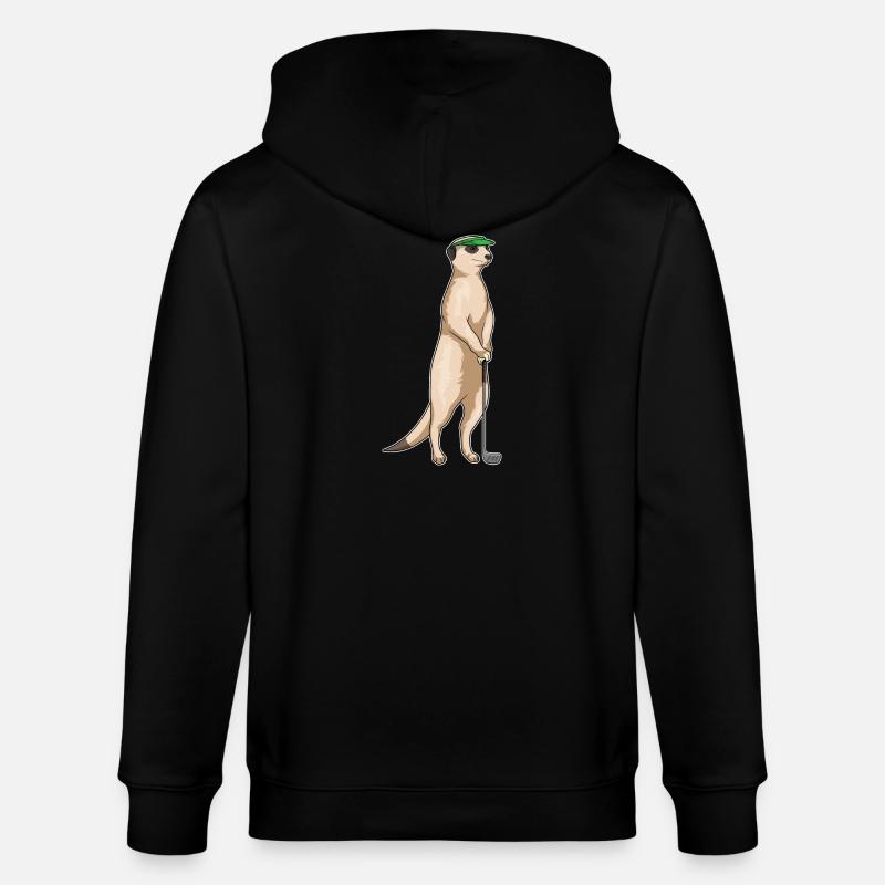 Erdmännchen Golf Golfschläger - Stanley/Stella Unisex Bio-Kapuzenjacke CULTIVATOR  - Schwarz