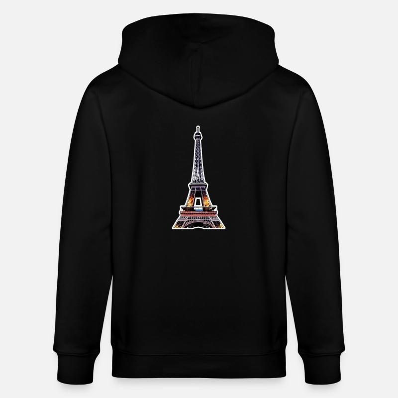 Eiffel tower #19 - Veste à capuche bio CULTIVATOR Stanley/Stella Unisexe - noir