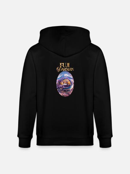 The Guardian of Mount Fuji - Stanley/Stella CULTIVATOR Unisex Organic Hooded Jacket - black