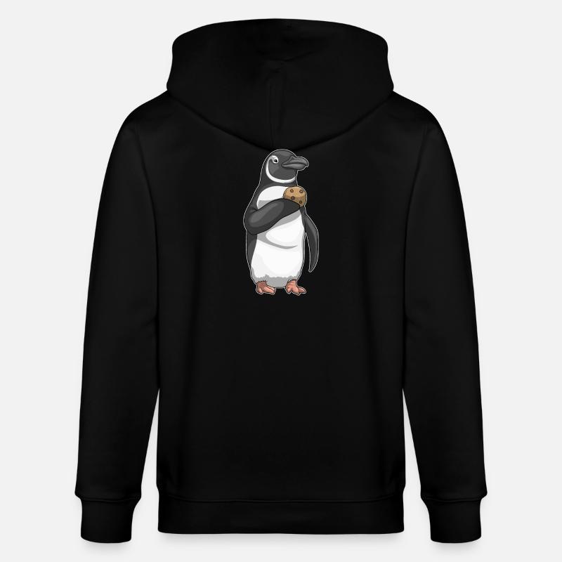 Pinguin Cookie - Stanley/Stella Unisex Bio-Kapuzenjacke CULTIVATOR  - Schwarz