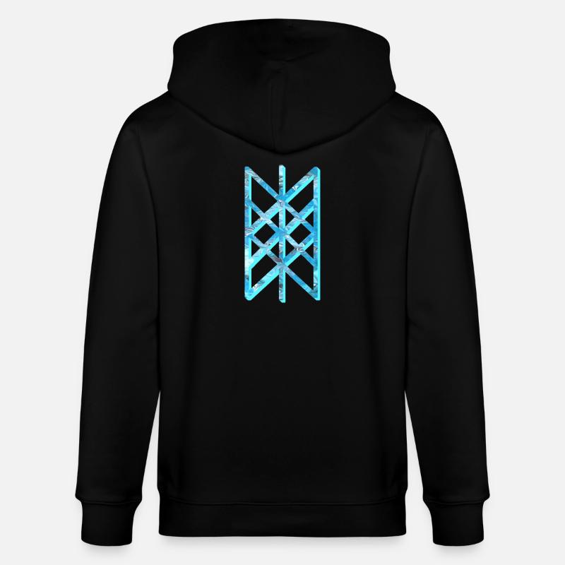 netz der wyrd e 78 - Stanley/Stella Unisex Bio-Kapuzenjacke CULTIVATOR  - Schwarz
