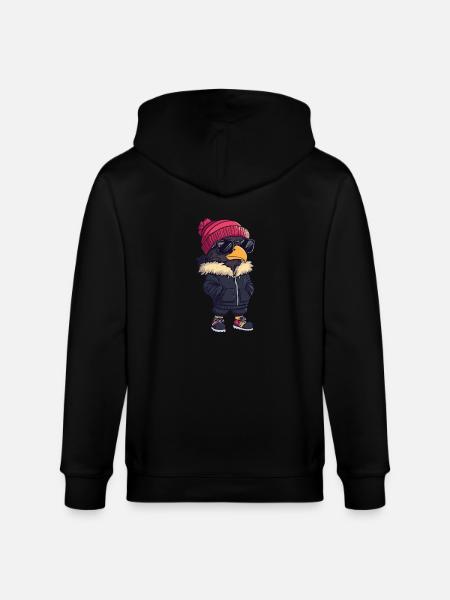 Harpy Bird Winter - Stanley/Stella CULTIVATOR  Unisex Organic Hooded Jacket - black