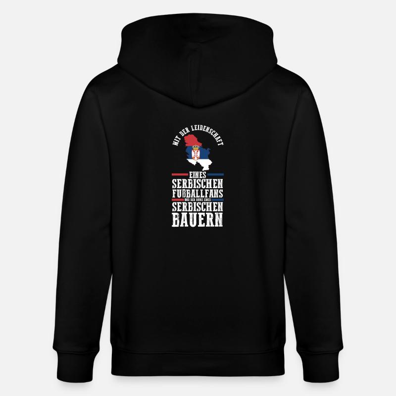 Serbe Serbe Serbie - Veste à capuche bio CULTIVATOR Stanley/Stella Unisexe - noir