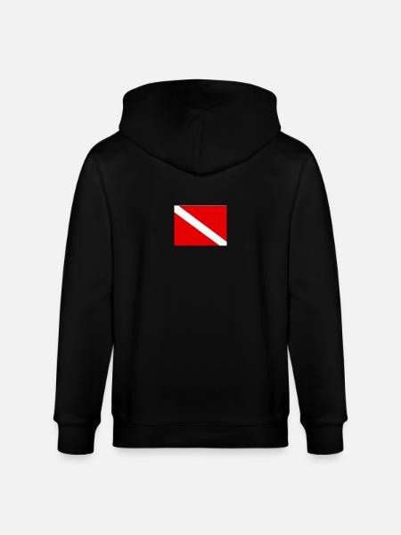 Diving flag - Veste à capuche bio CULTIVATOR Stanley/Stella Unisexe - noir