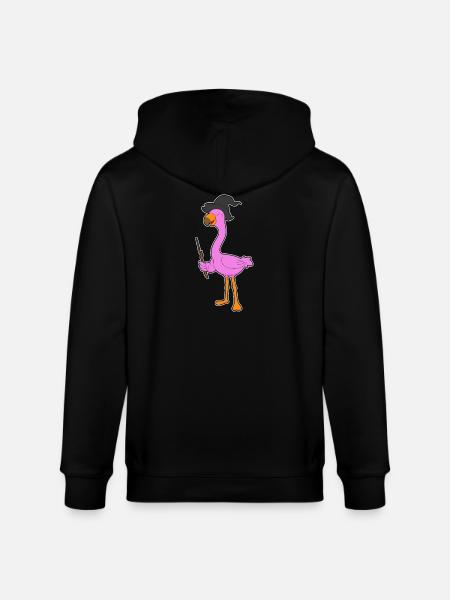 Flamingo Hexe Hexenhut - Stanley/Stella Unisex Bio-Kapuzenjacke CULTIVATOR - Schwarz