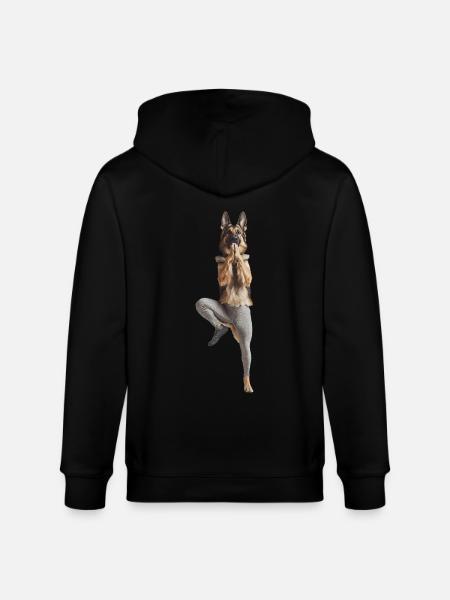 Deutscher Schäferhund - Stanley/Stella Unisex Bio-Kapuzenjacke CULTIVATOR - Schwarz