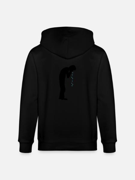 Howling drops of depression - Stanley/Stella CULTIVATOR Unisex Organic Hooded Jacket - black