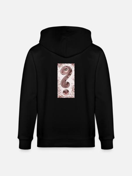 Question mark snake brown narrow - Stanley/Stella CULTIVATOR  Unisex Organic Hooded Jacket - black