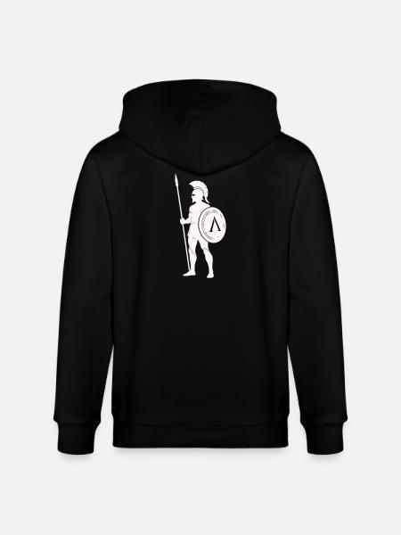 Guerrier Spartiate avec Bouclier - Veste à capuche bio CULTIVATOR Stanley/Stella Unisexe - noir