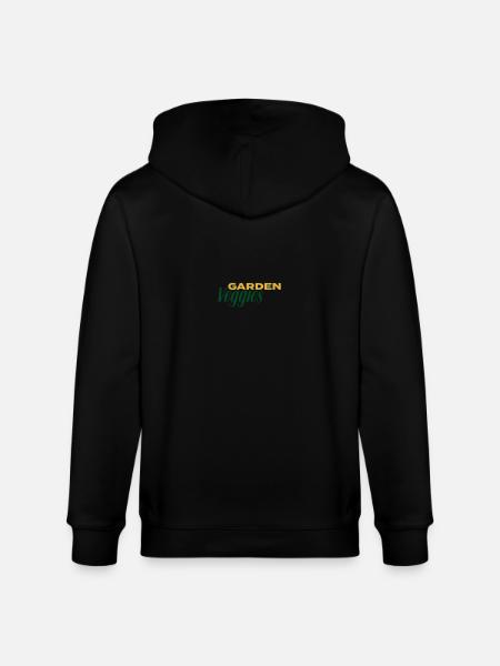 Garden Veggies Font - Stanley/Stella CULTIVATOR  Unisex Organic Hooded Jacket - black