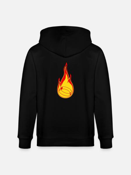 brann flamme brenne varm fakkel gifte ring ho - Stanley/Stella CULTIVATOR økologisk unisex hettejakke - svart