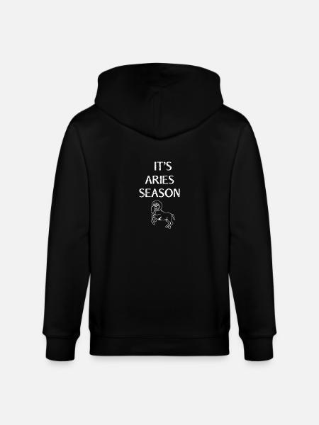 Zodiac sign Aries - Stanley/Stella CULTIVATOR Unisex Organic Hooded Jacket - black