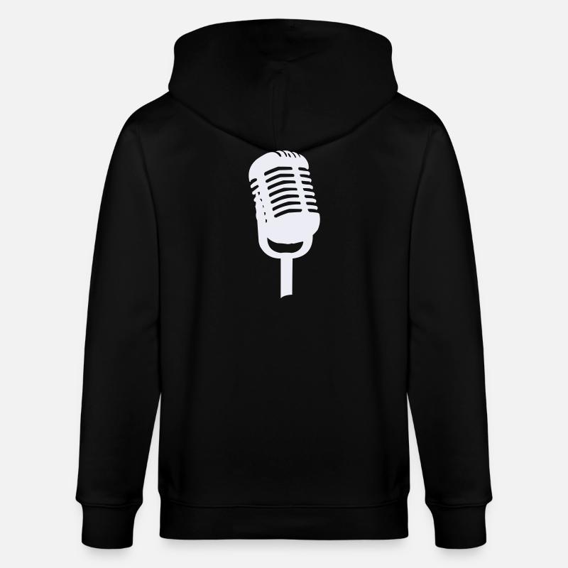 Mikrofon - Stanley/Stella Unisex Bio-Kapuzenjacke CULTIVATOR  - Schwarz