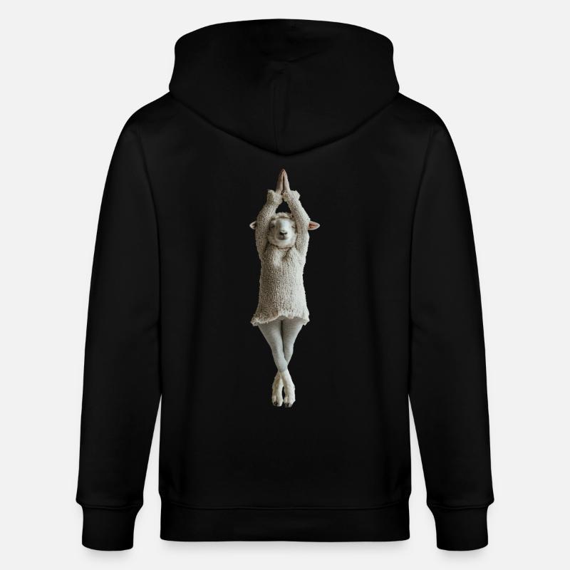 Schaf - Stanley/Stella Unisex Bio-Kapuzenjacke CULTIVATOR  - Schwarz