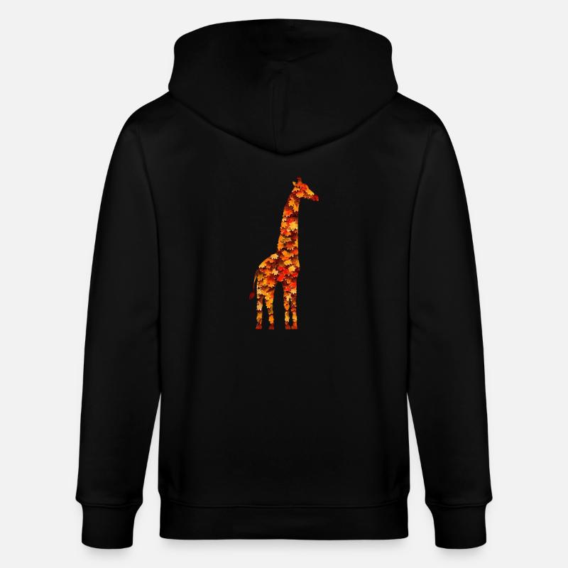 Herbstgiraffe - Stanley/Stella Unisex Bio-Kapuzenjacke CULTIVATOR - Schwarz