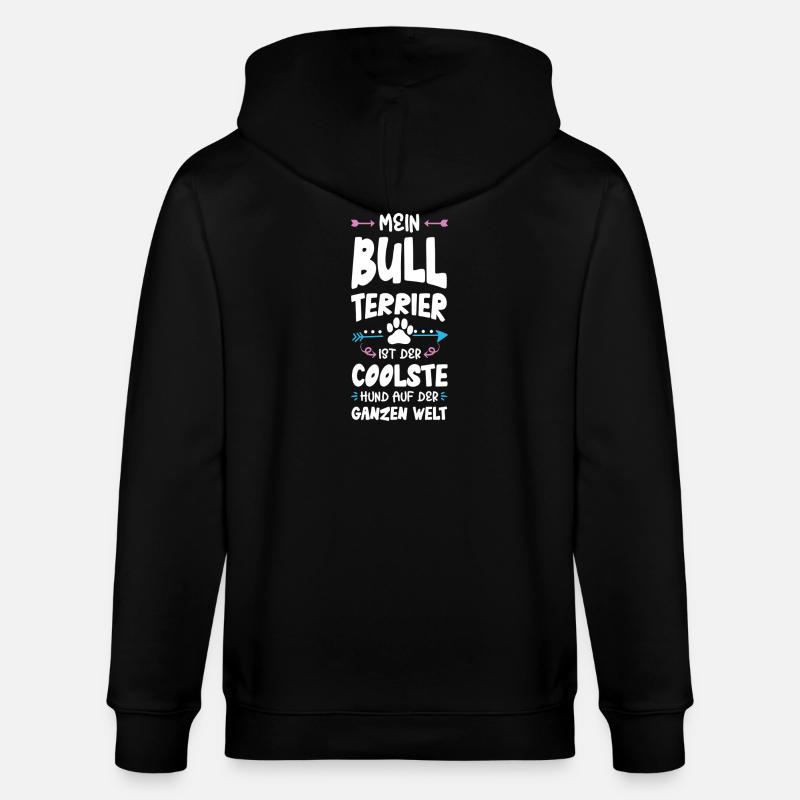 Bull terrier Dicton de chien - Veste à capuche bio CULTIVATOR Stanley/Stella Unisexe - noir