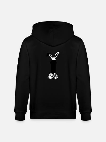 Easter penis - Stanley/Stella CULTIVATOR Unisex Organic Hooded Jacket - black