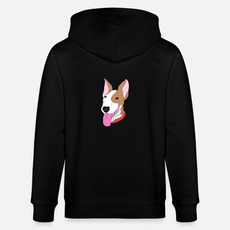 Bullterrier - Stanley/Stella Unisex Bio-Kapuzenjacke CULTIVATOR - Schwarz