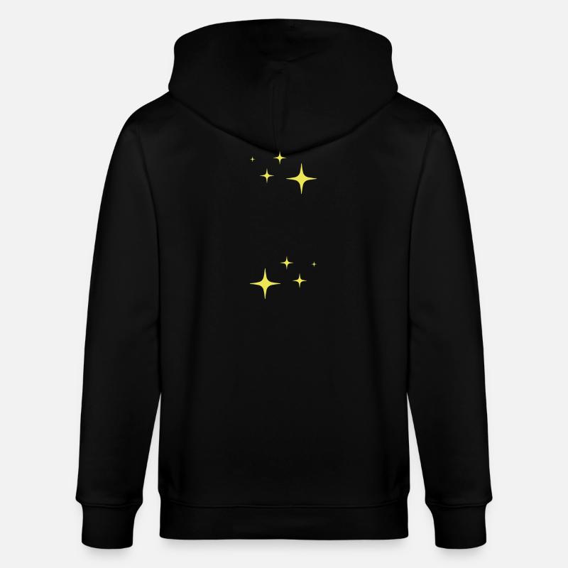 Funkeln Glitzer Sterne - Stanley/Stella Unisex Bio-Kapuzenjacke CULTIVATOR - Schwarz
