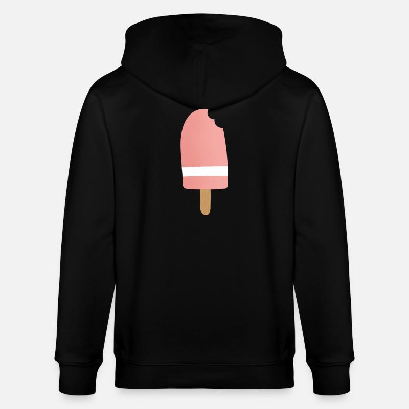 Morsure de popsicle rose dégradé - Veste à capuche bio CULTIVATOR Stanley/Stella Unisexe - noir