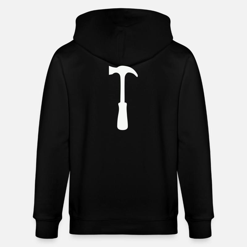 Hammer Silhouette - Stanley/Stella Unisex Bio-Kapuzenjacke CULTIVATOR - Schwarz