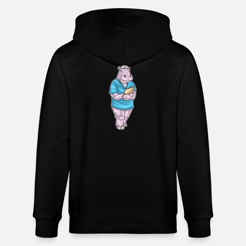 Nilpferd Krankenschwester - Stanley/Stella Unisex Bio-Kapuzenjacke CULTIVATOR  - Schwarz