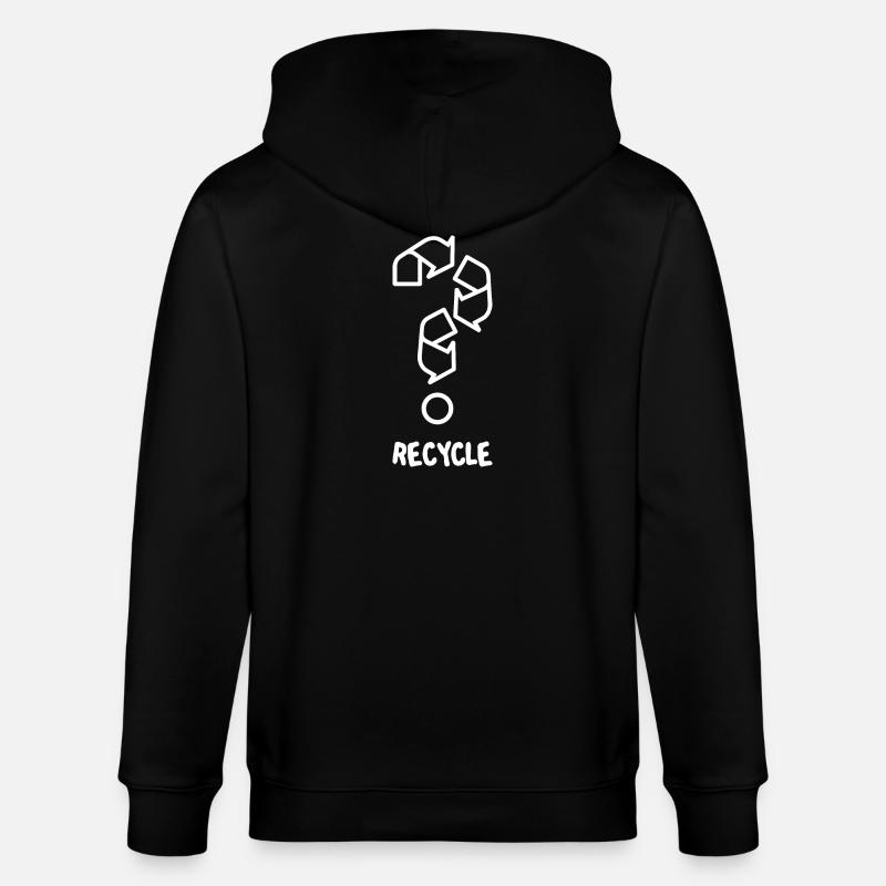 Recyceln (dunkel) - Stanley/Stella Unisex Bio-Kapuzenjacke CULTIVATOR  - Schwarz