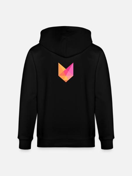 Buntes geometrisches Fuchs Abstraktes Design - Stanley/Stella Unisex Bio-Kapuzenjacke CULTIVATOR  - Schwarz