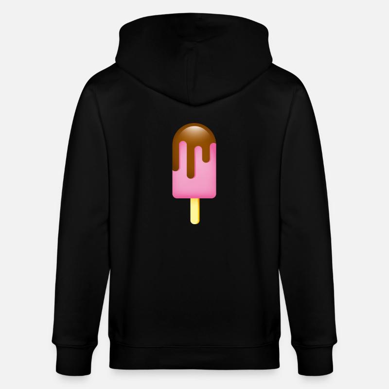 Smiley Ice Cream - Veste à capuche bio CULTIVATOR Stanley/Stella Unisexe - noir