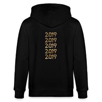 2019 - Stanley/Stella Unisex Bio-Kapuzenjacke CULTIVATOR  - Schwarz - Hinten - Anna (173cm)
