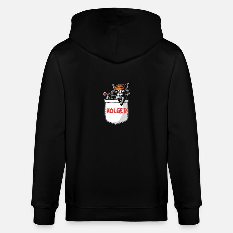 Raton laveur Holger - Veste à capuche bio CULTIVATOR Stanley/Stella Unisexe - noir