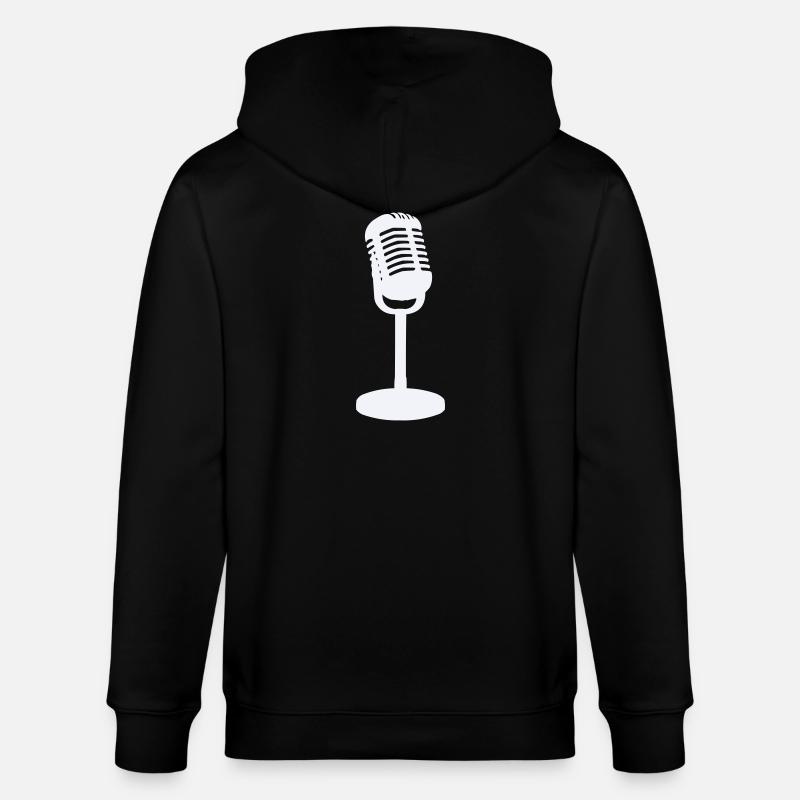 Microphone - Veste à capuche bio CULTIVATOR Stanley/Stella Unisexe - noir