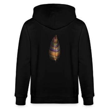 colored feather - Stanley/Stella CULTIVATOR  Unisex Organic Hooded Jacket - black - Back - Anna (173cm)