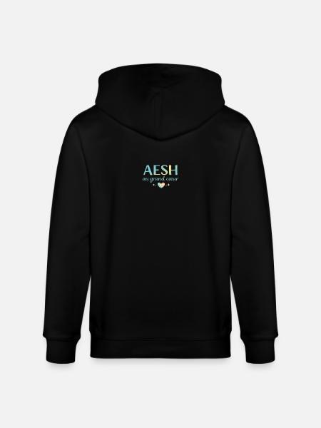 AESH au grand cœur - Veste à capuche bio CULTIVATOR Stanley/Stella Unisexe - noir