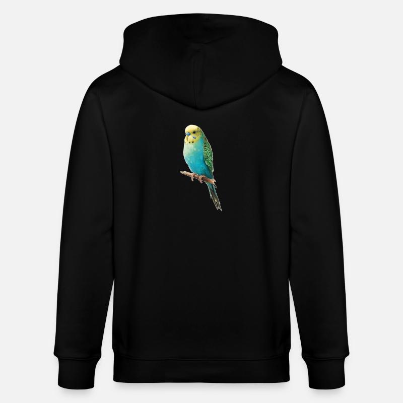 Perruche ondulée - Veste à capuche bio CULTIVATOR Stanley/Stella Unisexe - noir