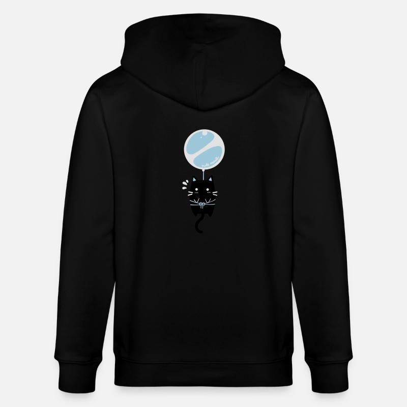 Kawaii chat - Veste à capuche bio CULTIVATOR Stanley/Stella Unisexe - noir