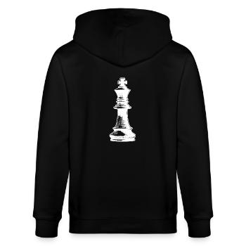 Jeu d’échecs Pièce d’échecs Pion Roi - Veste à capuche bio CULTIVATOR Stanley/Stella Unisexe - noir - Dos - Anna (173cm)