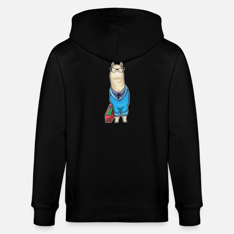 Alpaca Secretary Folder Office - Stanley/Stella CULTIVATOR Unisex Organic Hooded Jacket - black