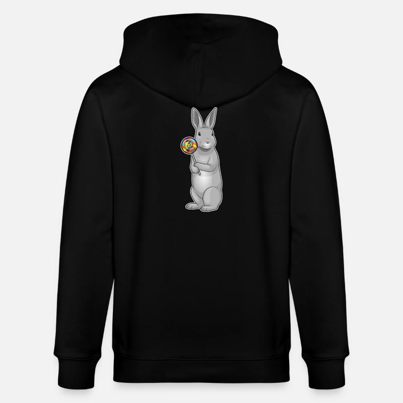 Sucette de lapin - Veste à capuche bio CULTIVATOR Stanley/Stella Unisexe - noir