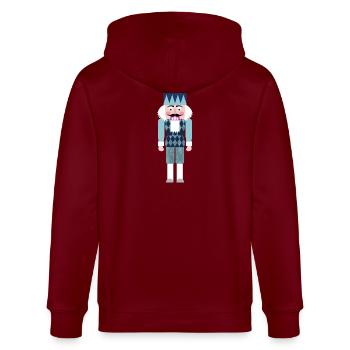 Casse-Noisette Rhodes Losanges Noël Noël Avent - Veste à capuche bio CULTIVATOR Stanley/Stella Unisexe - bordeaux - Dos - Anna (173cm)