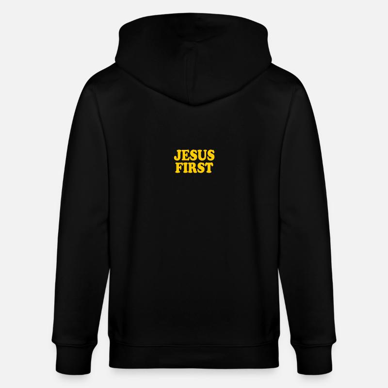 Jesus first - Veste à capuche bio CULTIVATOR Stanley/Stella Unisexe - noir