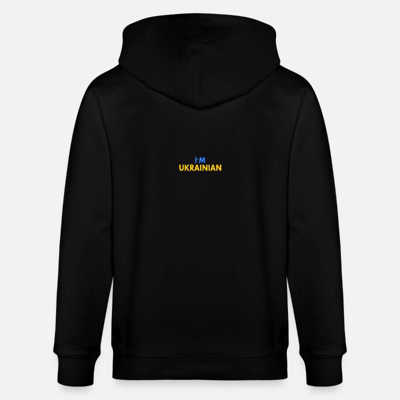 Im ukrainian - Stanley/Stella Unisex Bio-Kapuzenjacke CULTIVATOR - Schwarz