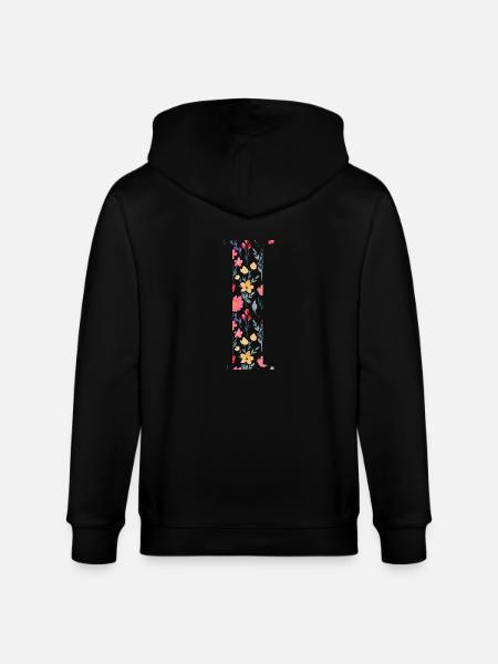 Personalisierter Blumenbrief i - Geschenkidee - Stanley/Stella Unisex Bio-Kapuzenjacke CULTIVATOR  - Schwarz